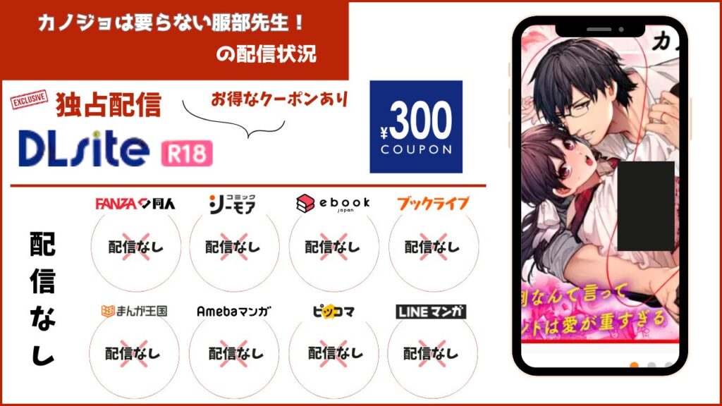 カノジョは要らない服部先生！ ～恋は面倒なんて言ってホントは愛が重すぎる～ 配信状況
